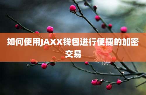 如何使用JAXX钱包进行便捷的加密交易