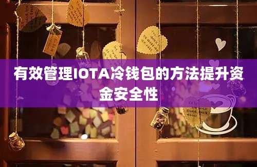 有效管理IOTA冷钱包的方法提升资金安全性