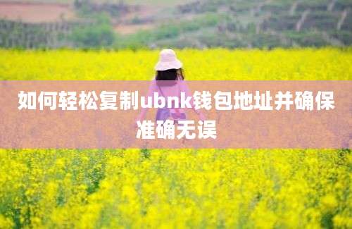 如何轻松复制ubnk钱包地址并确保准确无误