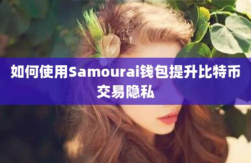 如何使用Samourai钱包提升比特币交易隐私