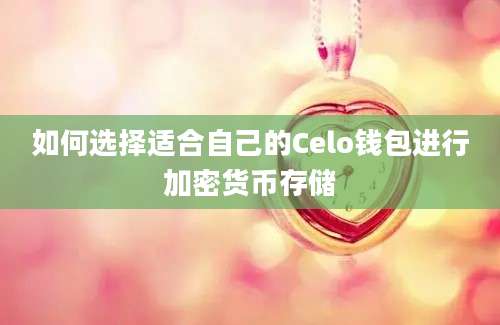 如何选择适合自己的Celo钱包进行加密货币存储