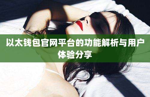 以太钱包官网平台的功能解析与用户体验分享