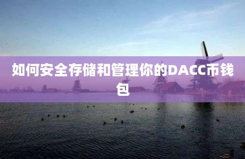 如何安全存储和管理你的DACC币钱包