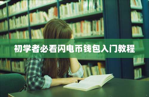 初学者必看闪电币钱包入门教程