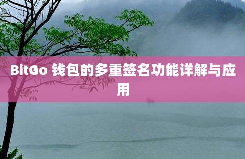 BitGo 钱包的多重签名功能详解与应用