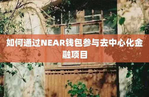 如何通过NEAR钱包参与去中心化金融项目